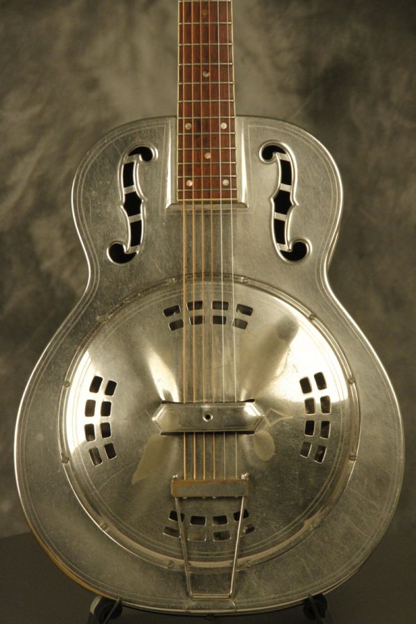 1930's ALHAMBRA Resonator guitar w/ fiddle edges and round neck - Image 2