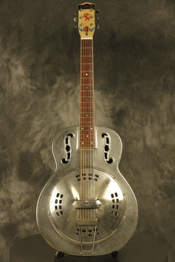 1930's ALHAMBRA Resonator guitar w/ fiddle edges and round neck - Image 3