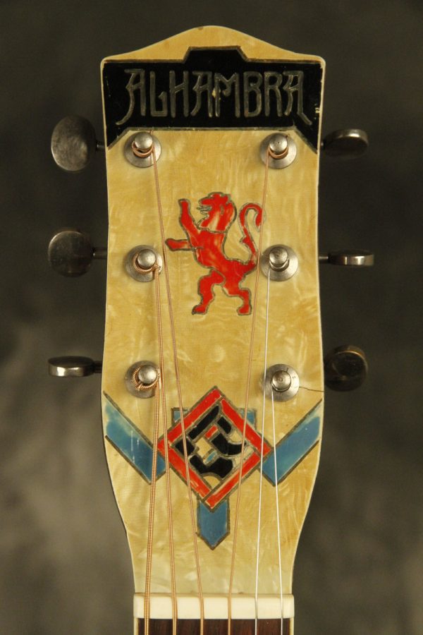 1930's ALHAMBRA Resonator guitar w/ fiddle edges and round neck - Image 4