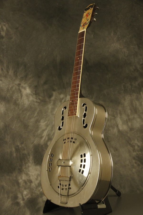 1930's ALHAMBRA Resonator guitar w/ fiddle edges and round neck - Image 6