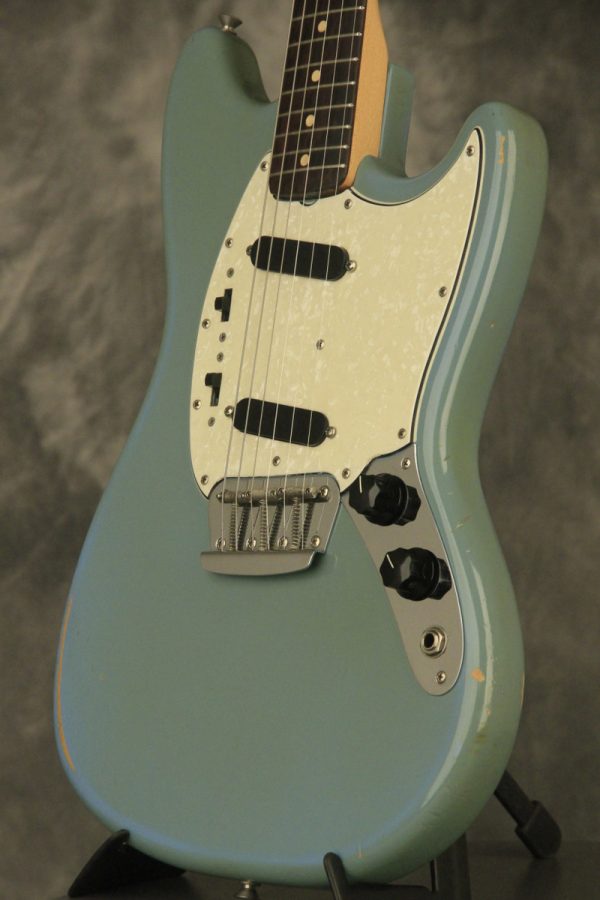 1964 Fender DUO-SONIC II Blue with '66 body CLAY DOTS + L-PLATE + '64 pickups - Image 12