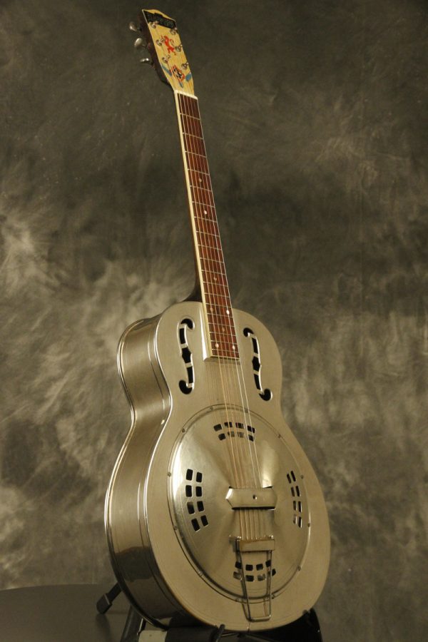 1930's ALHAMBRA Resonator guitar w/ fiddle edges and round neck - Image 14