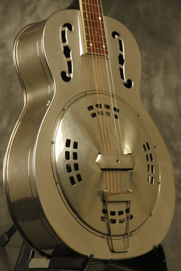 1930's ALHAMBRA Resonator guitar w/ fiddle edges and round neck - Image 15