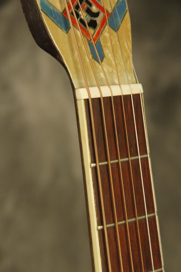 1930's ALHAMBRA Resonator guitar w/ fiddle edges and round neck - Image 19