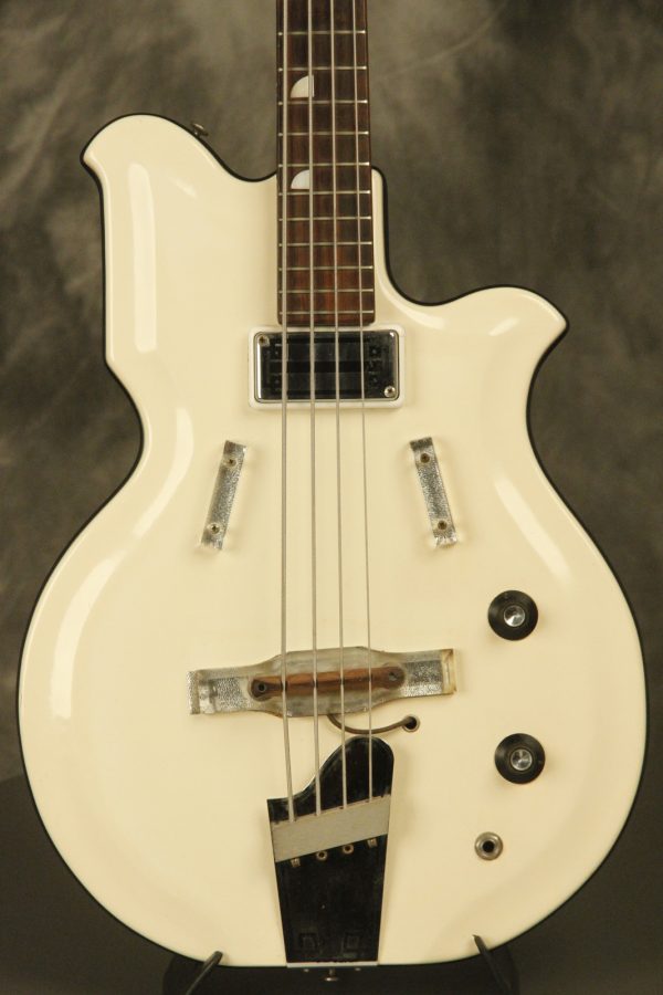 1964 National Val-Pro 85 Reso-Glass short-scale Bass White - Image 2