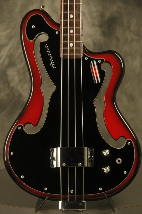 1960's Ampeg AEB-1 Scroll Bass Cherry-Red - Image 2