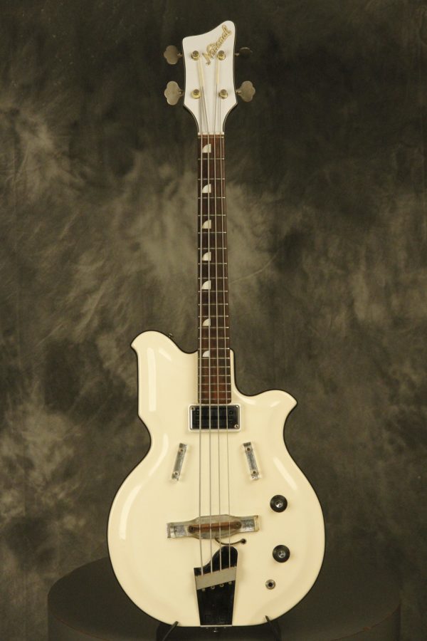 1964 National Val-Pro 85 Reso-Glass short-scale Bass White - Image 3