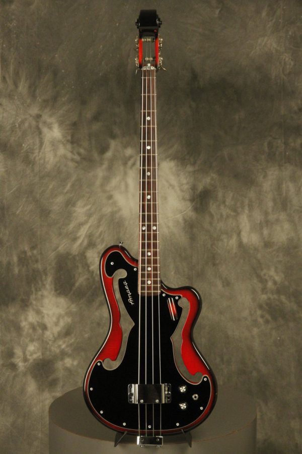 1960's Ampeg AEB-1 Scroll Bass Cherry-Red - Image 3
