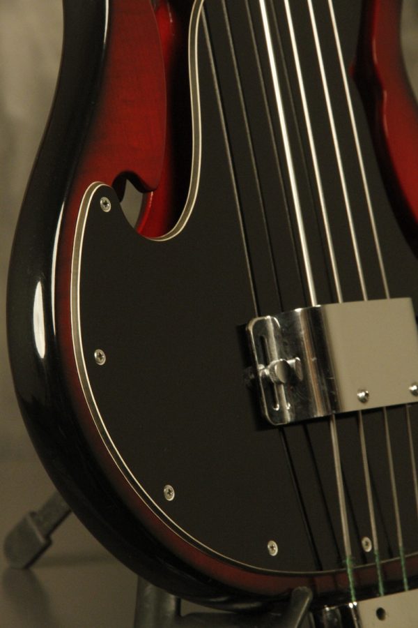 1960's Ampeg AEB-1 Scroll Bass Cherry-Red - Image 21