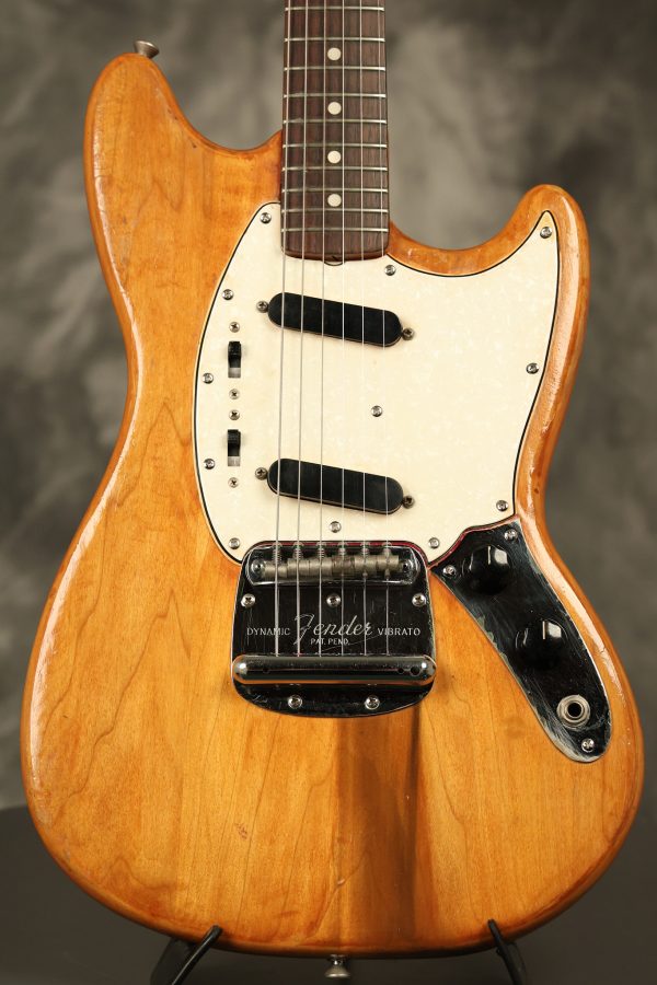 1966 Fender Mustang stripped natural body with poor refinish - Image 2