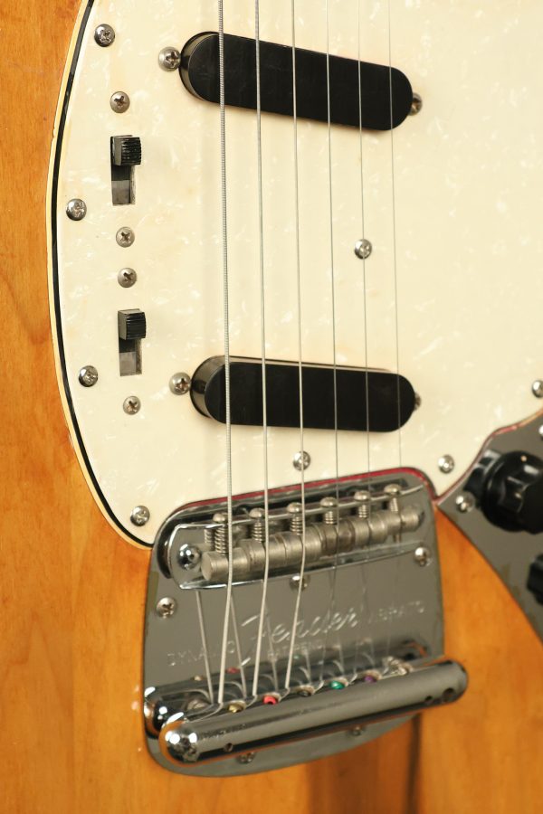 1966 Fender Mustang stripped natural body with poor refinish - Image 10