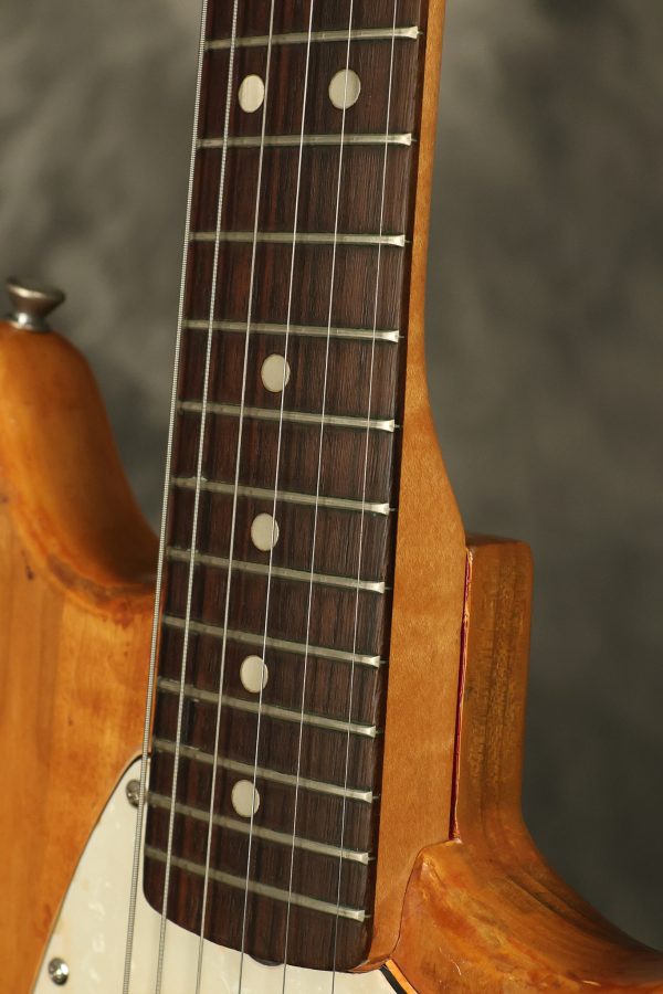 1966 Fender Mustang stripped natural body with poor refinish - Image 24