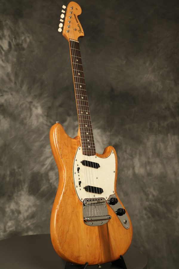1966 Fender Mustang stripped natural body with poor refinish - Image 26