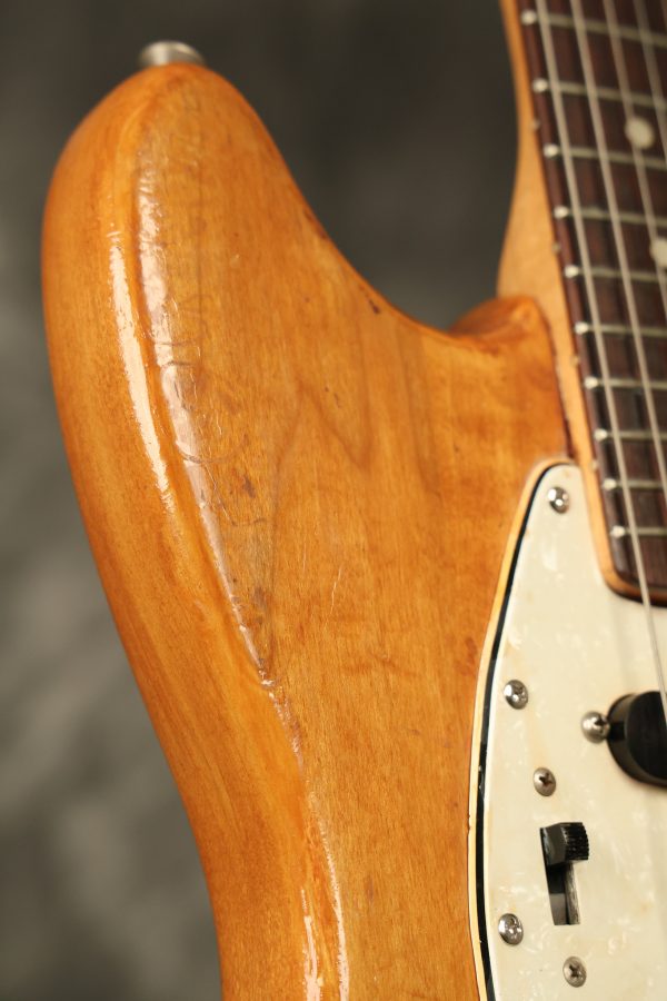 1966 Fender Mustang stripped natural body with poor refinish - Image 28