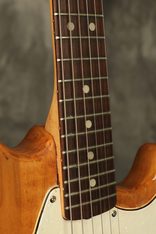 1966 Fender Mustang stripped natural body with poor refinish - Image 34