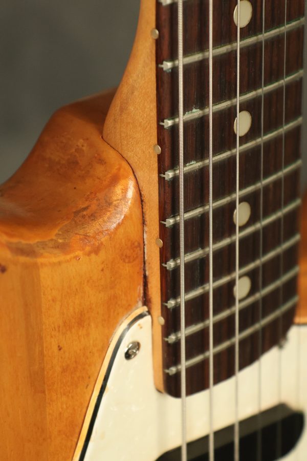 1966 Fender Mustang stripped natural body with poor refinish - Image 35