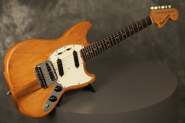1966 Fender Mustang stripped natural body with poor refinish - Image 36