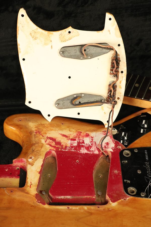 1966 Fender Mustang stripped natural body with poor refinish - Image 81