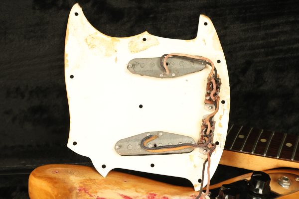 1966 Fender Mustang stripped natural body with poor refinish - Image 84