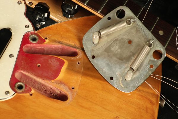 1966 Fender Mustang stripped natural body with poor refinish - Image 88