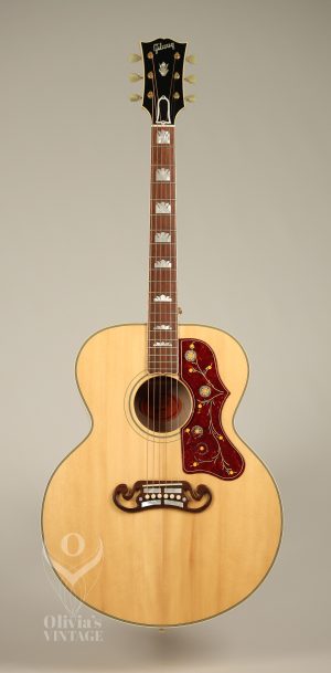 SOLD - 2008 Gibson SJ-200 True Vintage VOS Natural flame maple professional headstock repair
